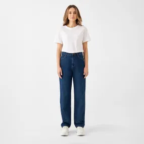 Dawn Wide Minimal Jeans Dark Blue