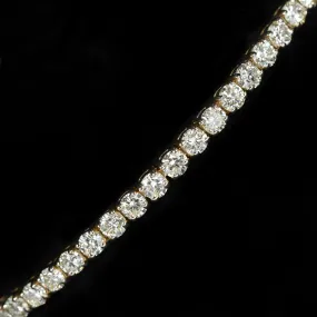 14k Yellow Gold 9.20 CTW Diamond Tennis Bracelet