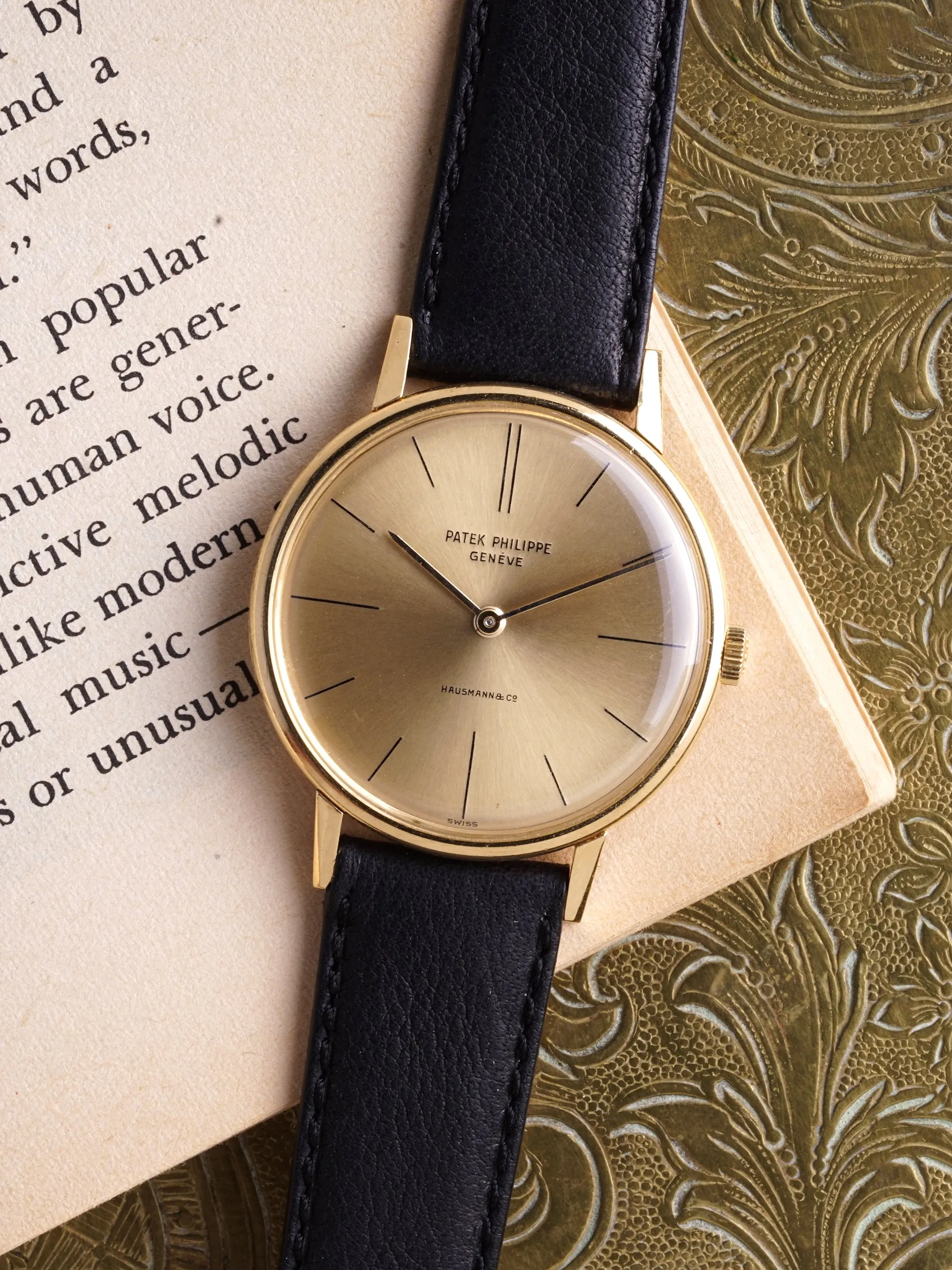 1960s Patek Philippe Calatrava 18K YG (Ref. 2592-1) "Hausmann & Co." Dial