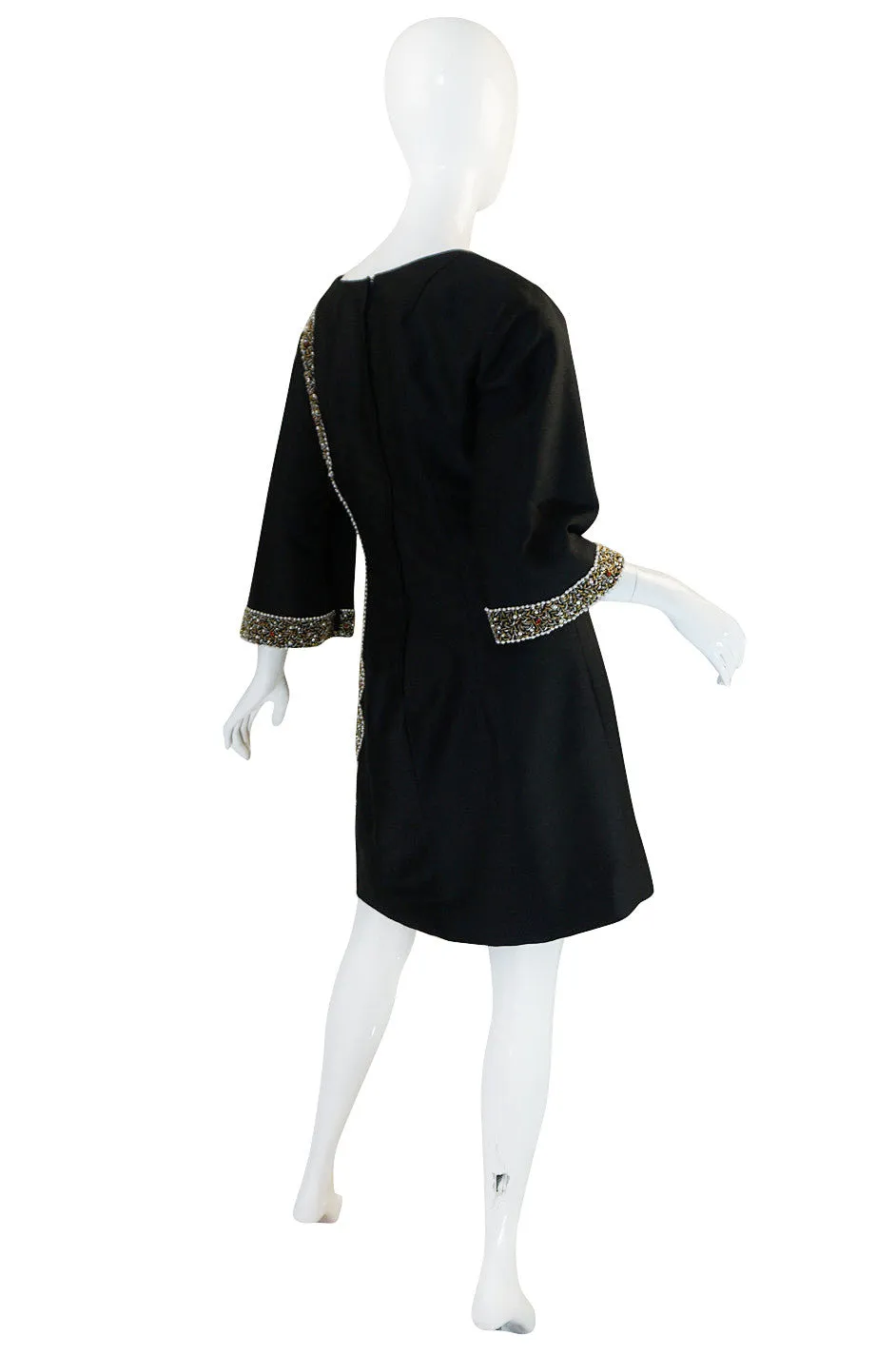 1960s Trompe L'oeil Beaded Bag Dress & Matching Coat