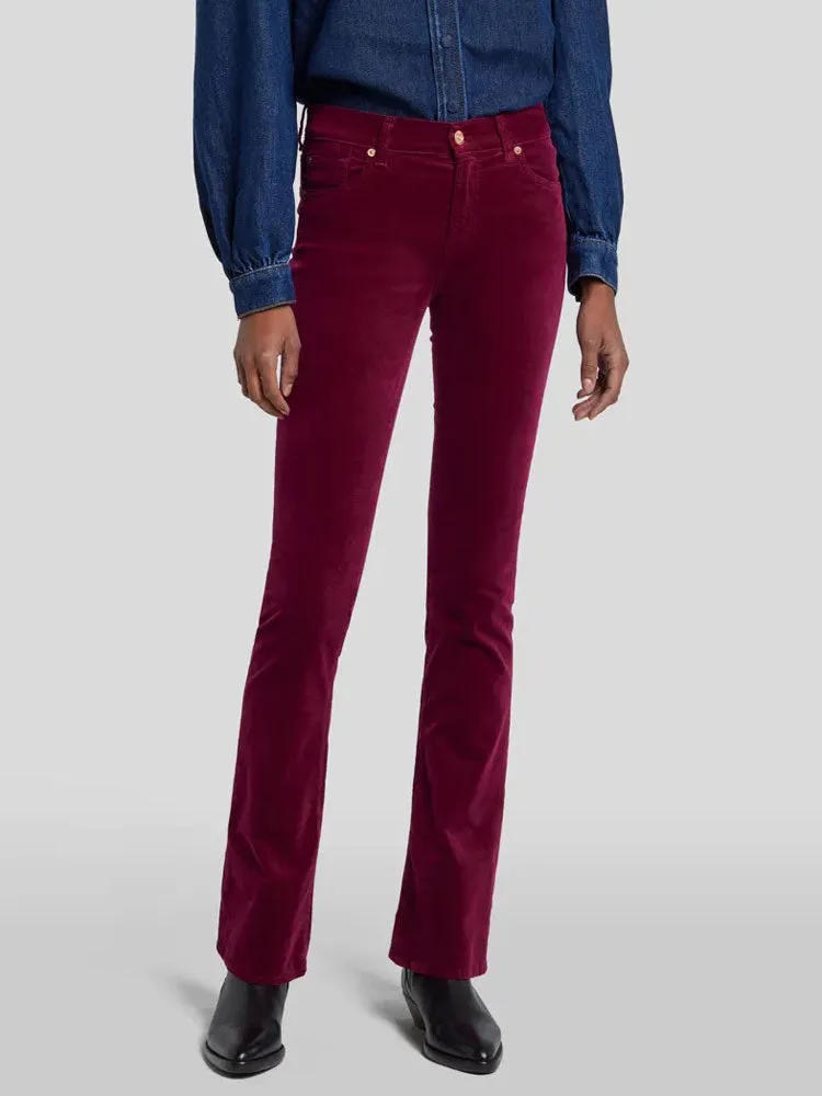 7 For All Mankind Bootcut Velvet Jeans Raspberry