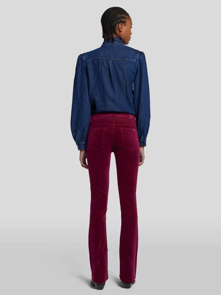 7 For All Mankind Bootcut Velvet Jeans Raspberry