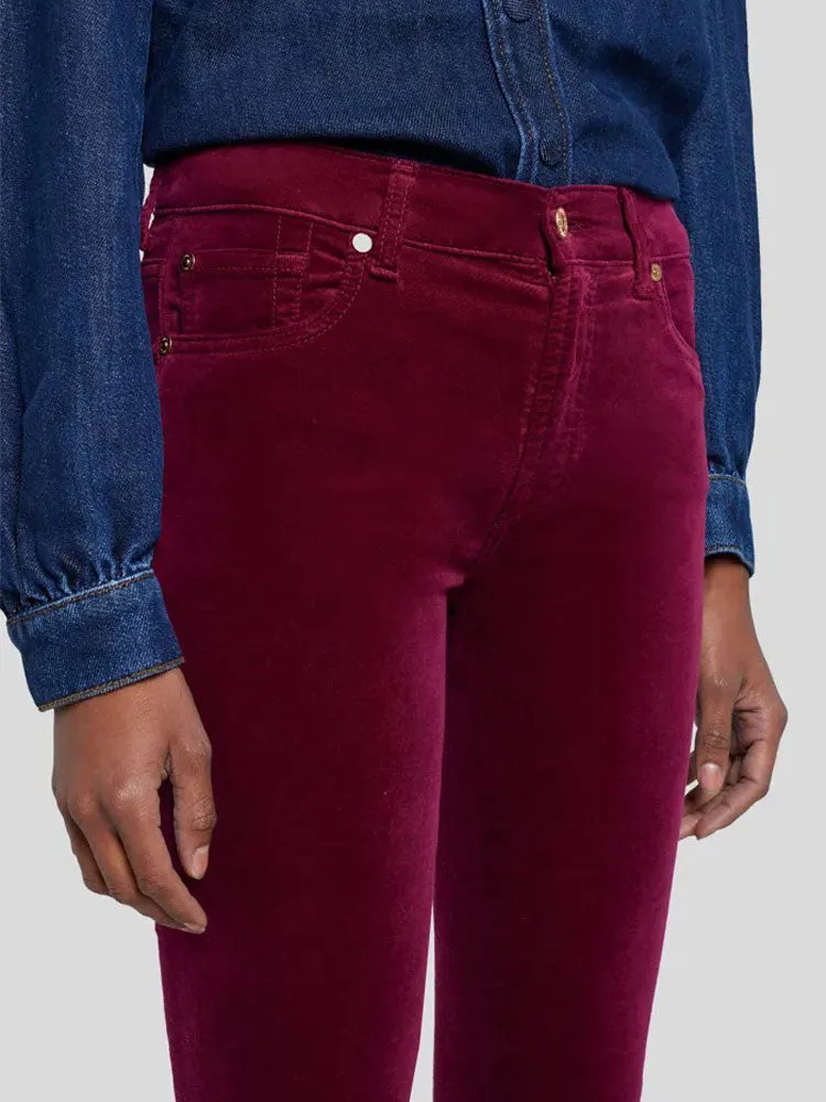 7 For All Mankind Bootcut Velvet Jeans Raspberry