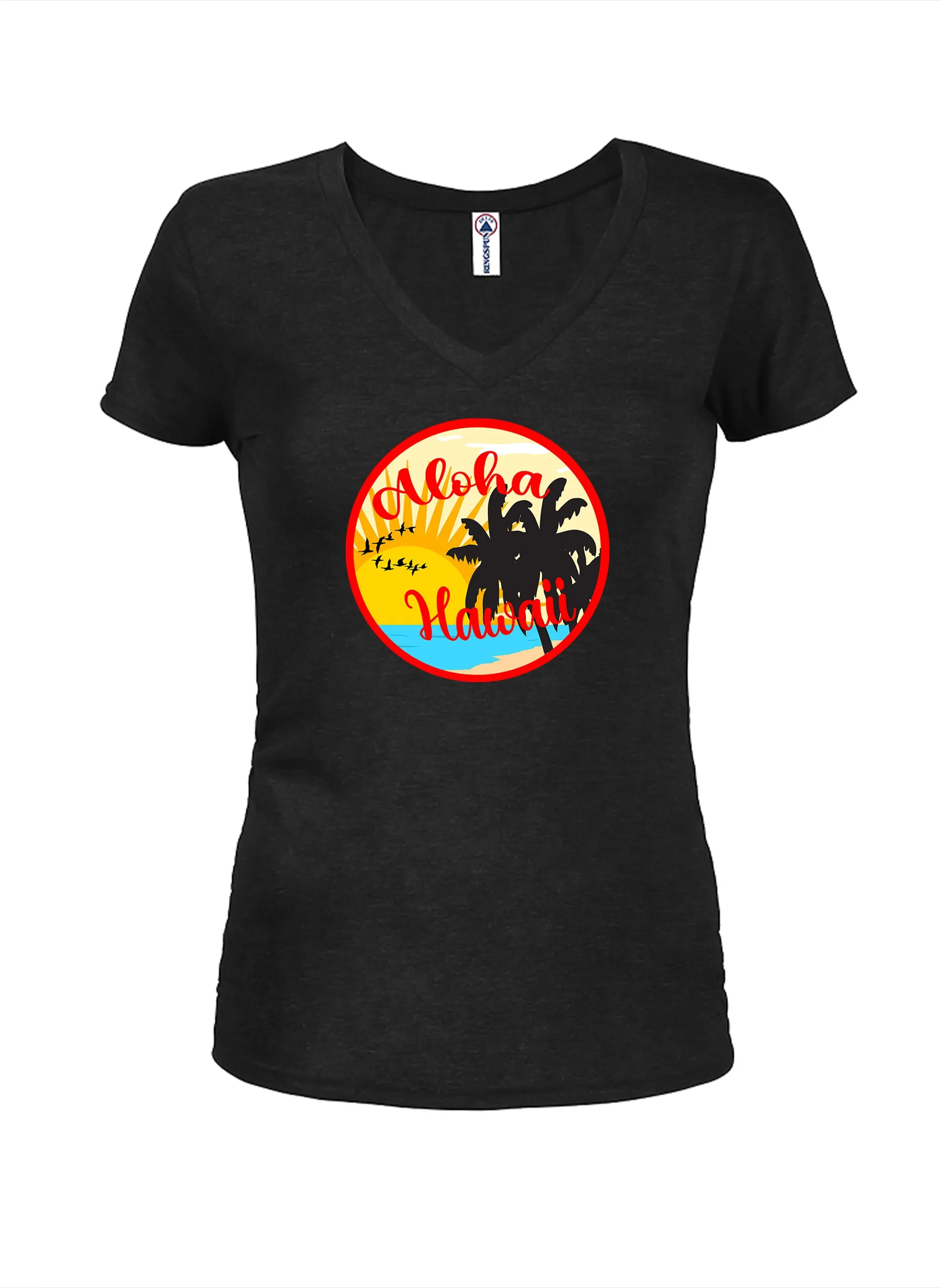 Aloha Hawaii Juniors V Neck T-Shirt