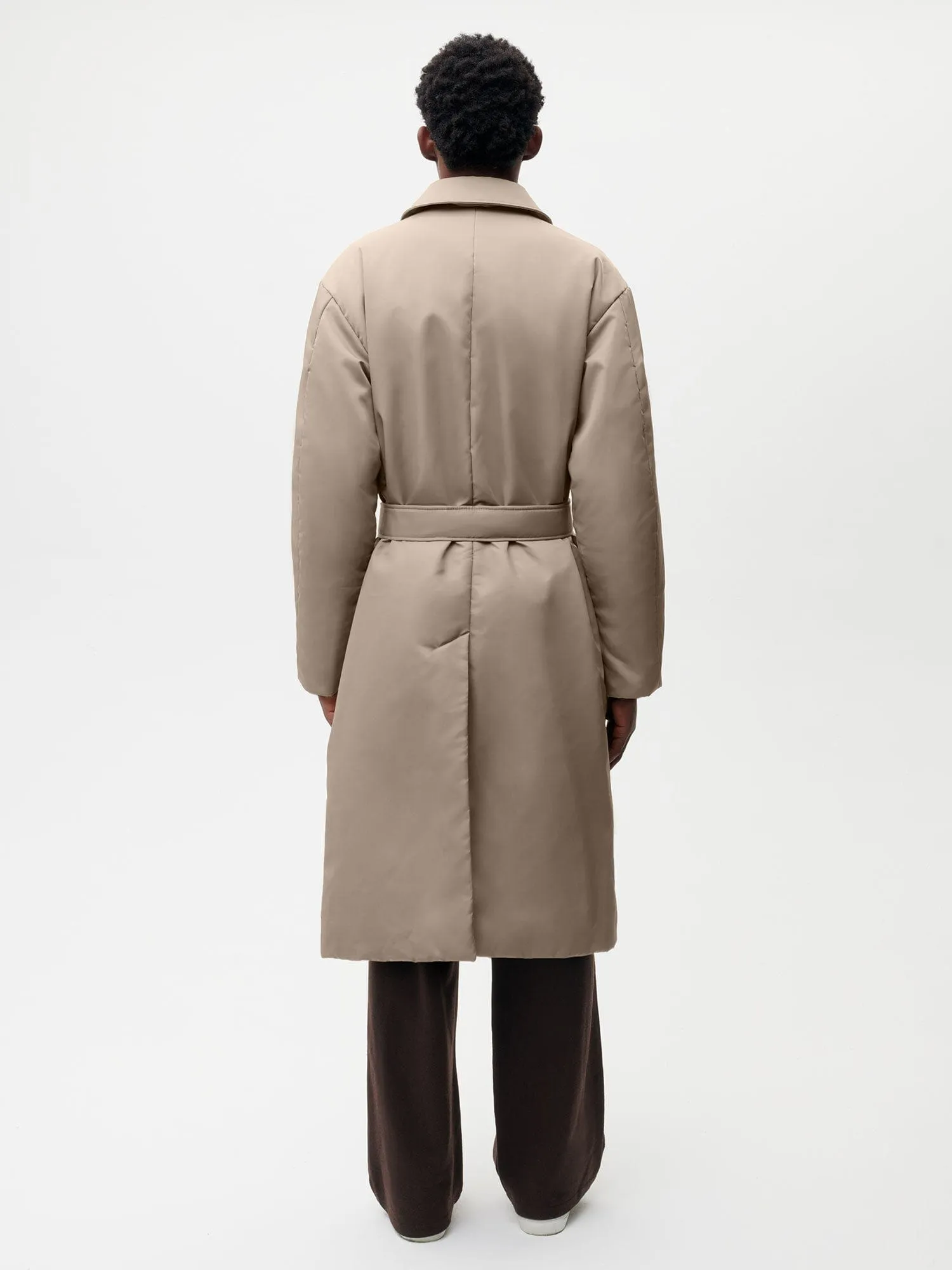 Archive Mens Flower-Warmth Trench Coat—taupe