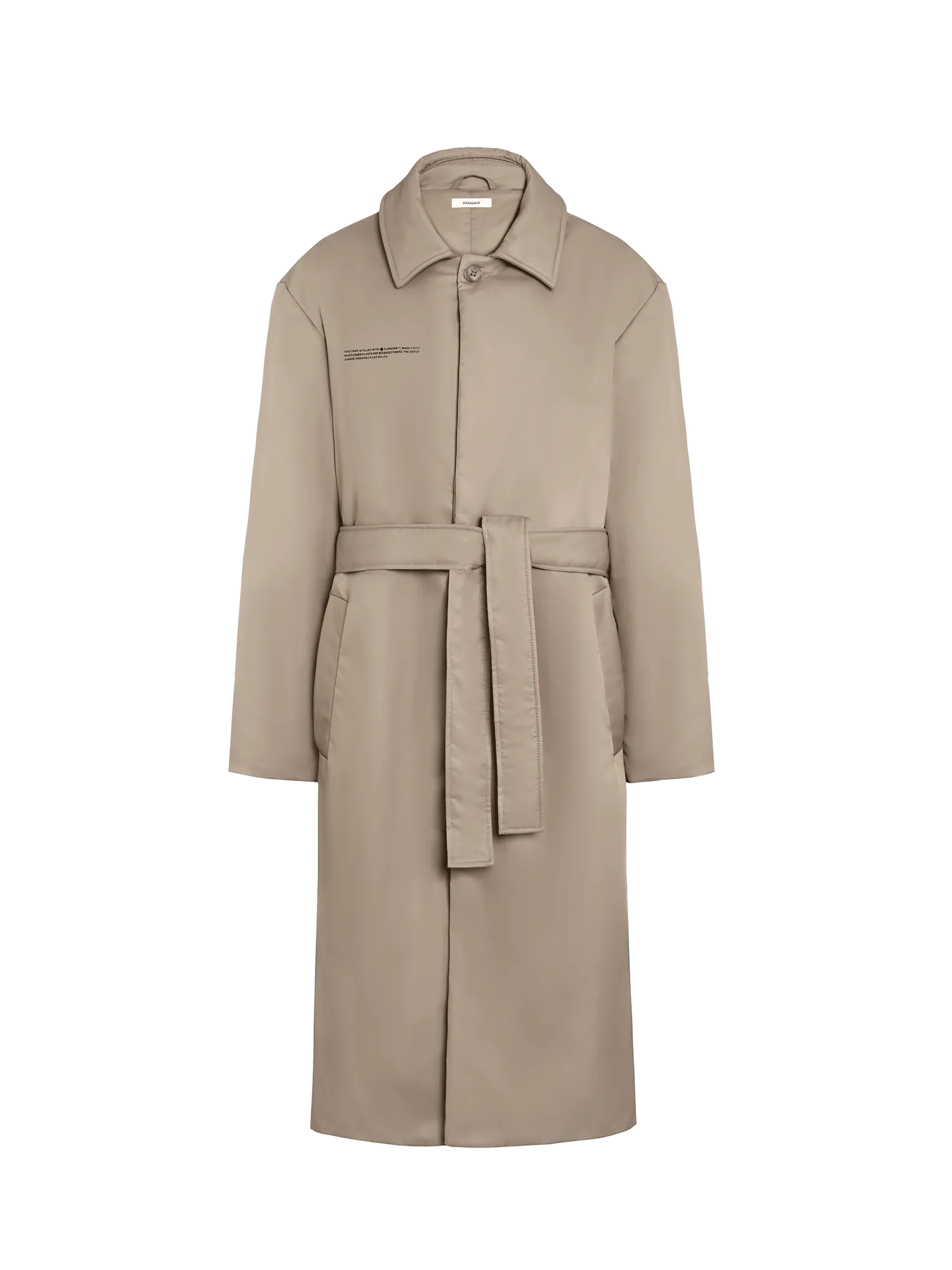 Archive Mens Flower-Warmth Trench Coat—taupe