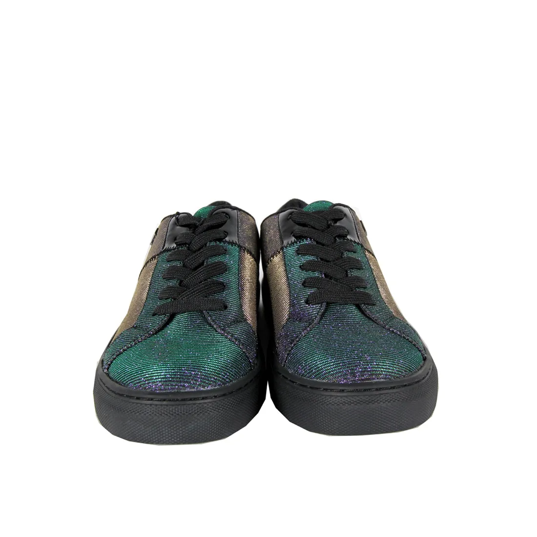 Armani Jeans Glitter Detail Multi Colour Trainers