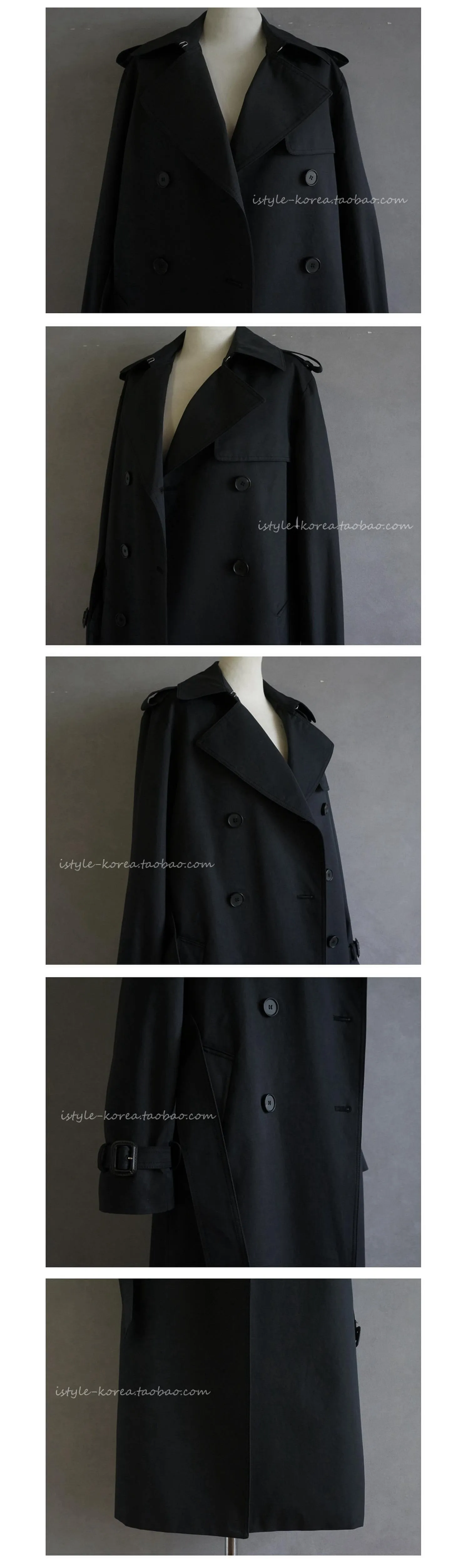 Autumn Double Breasted Windbreaker Long Trench Coat