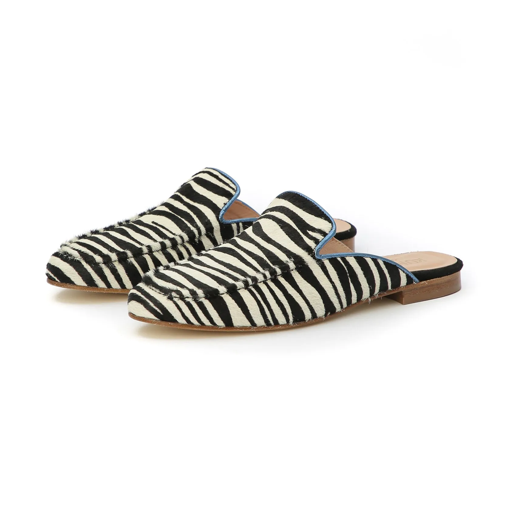 BARBARA slip-on mule - zebra