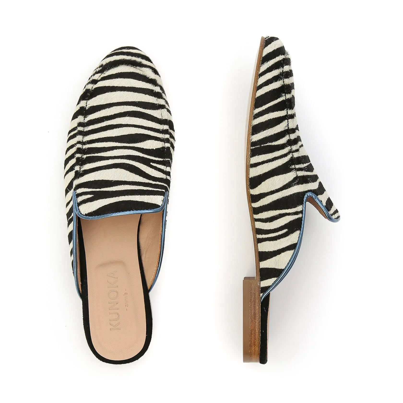 BARBARA slip-on mule - zebra