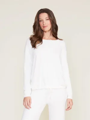 Barefoot Dreams CozyChic Ultra Lite Slouchy Pullover - Pearl White