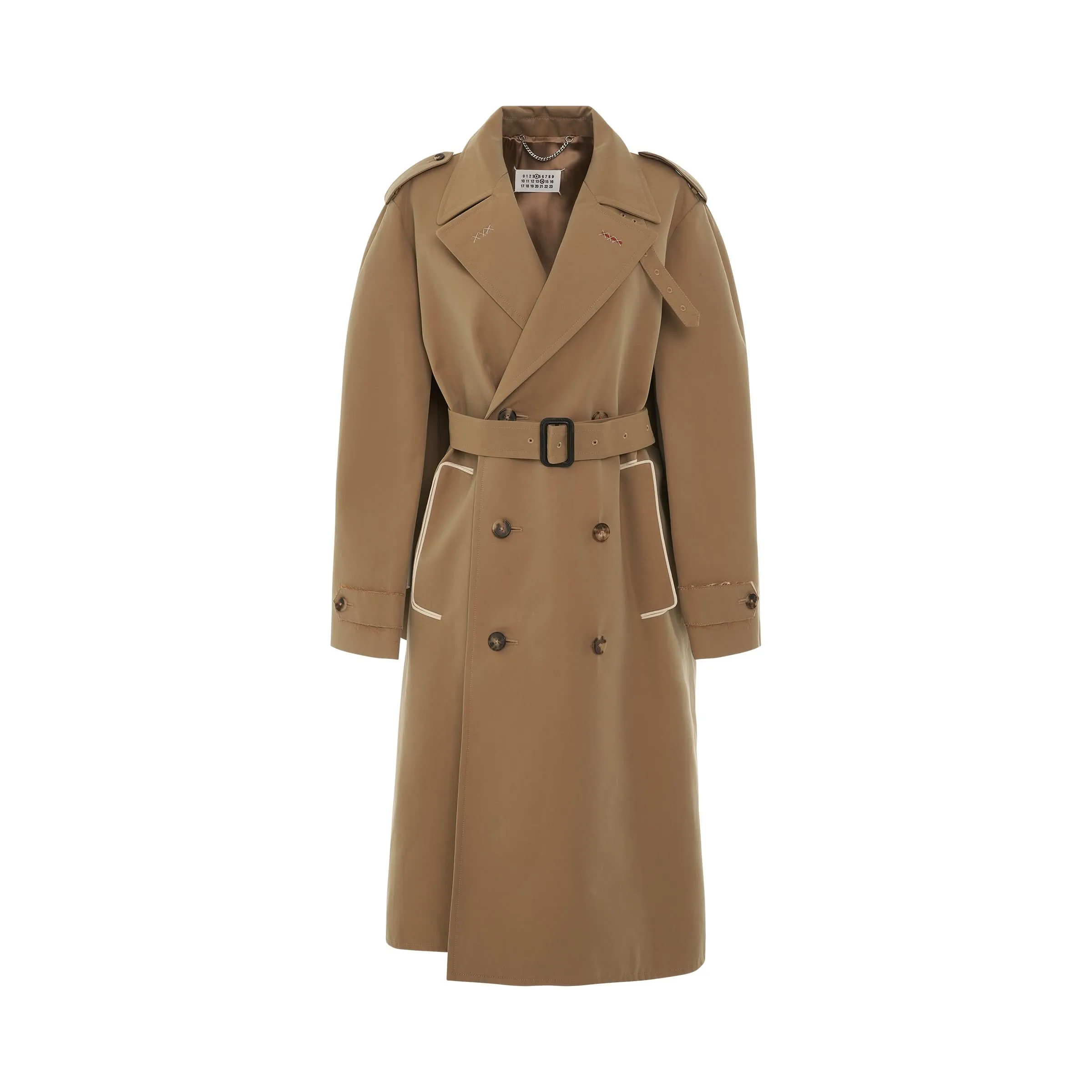 Belted Trench Coat in Sand