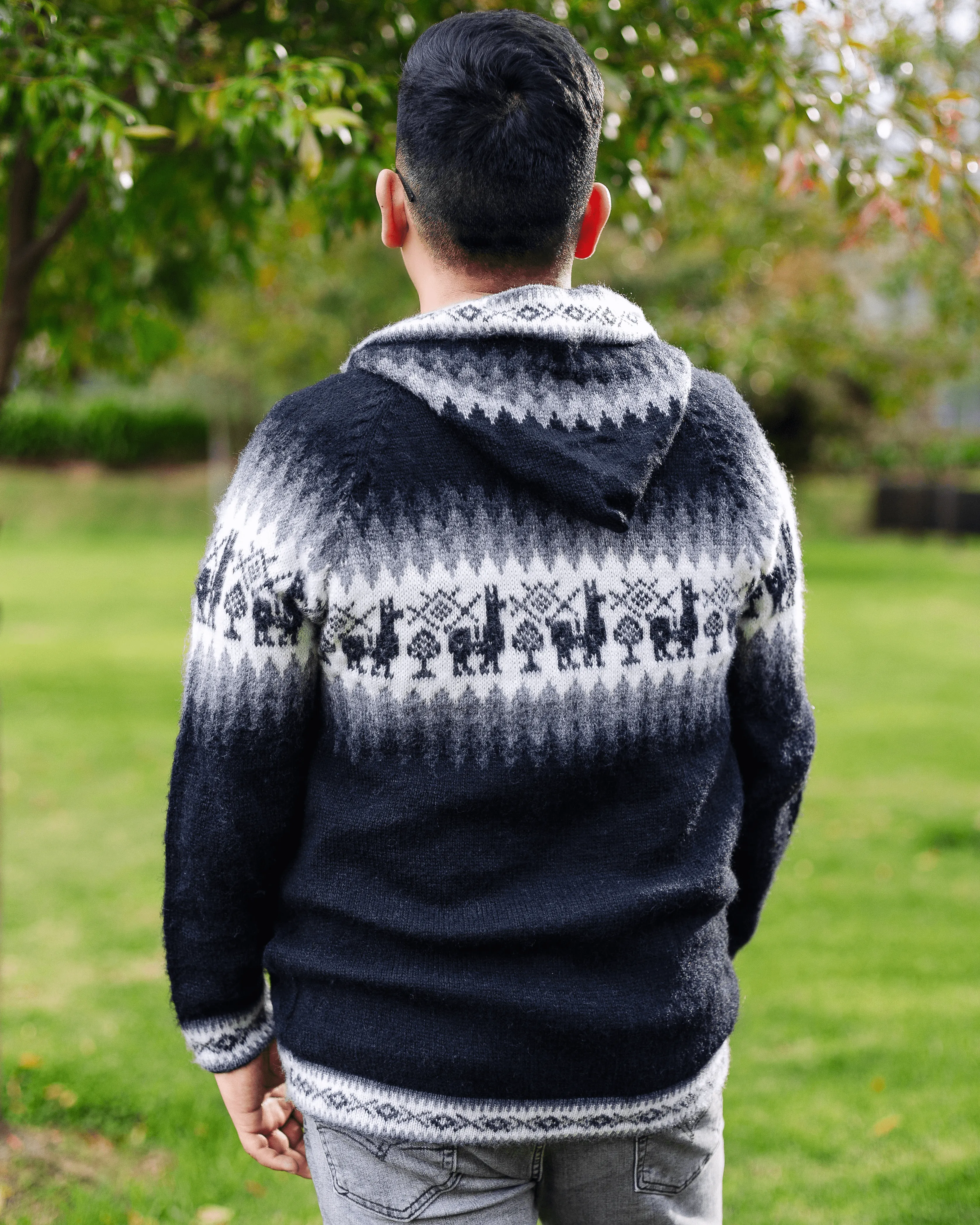 Black Alpaca Wool Sweater