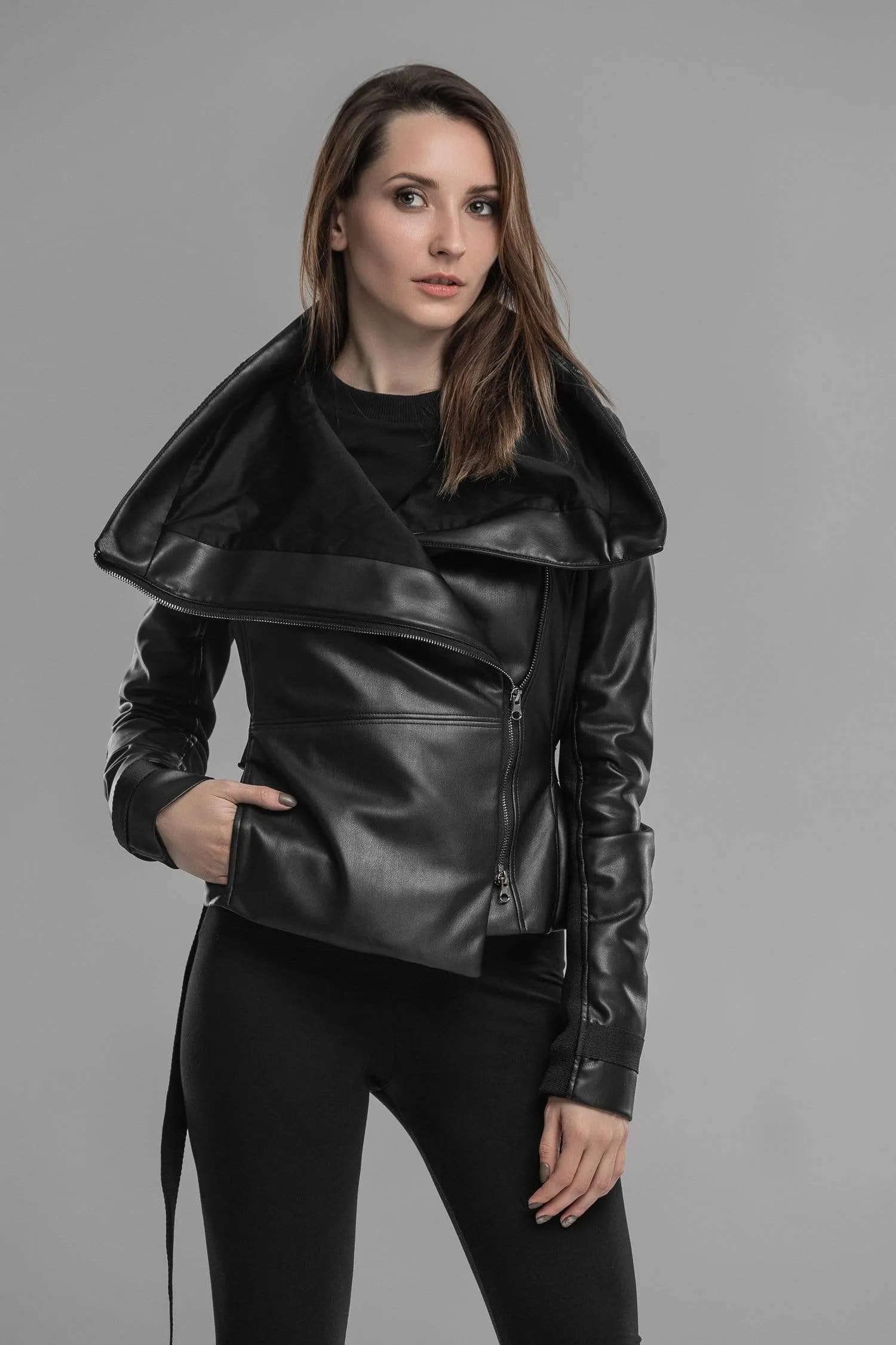 Black Faux Leather Jacket