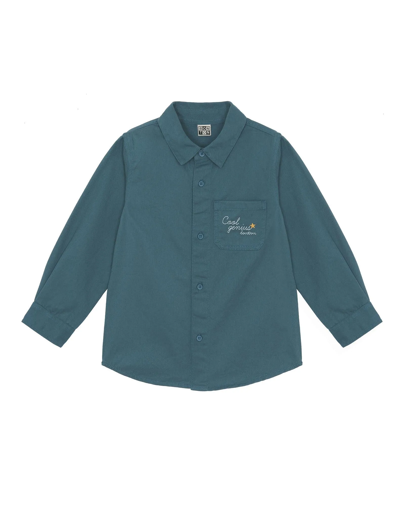 Brushed Cotton Twill Shirt in River Green