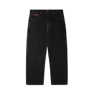 Butter Relaxed Denim Jeans: Washed Black