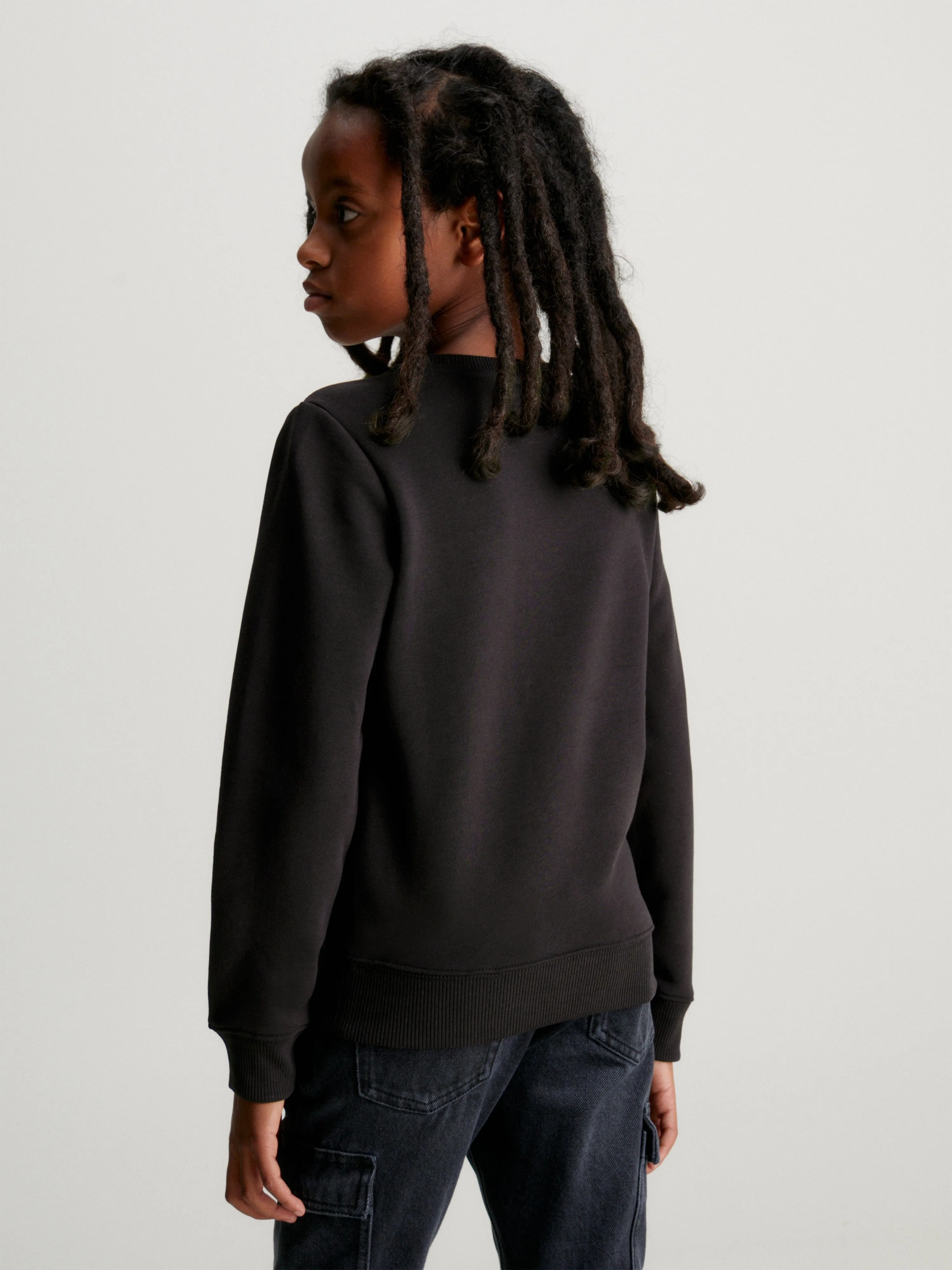 Calvin Klein Kids Monogram Logo Sweasthirt in Black