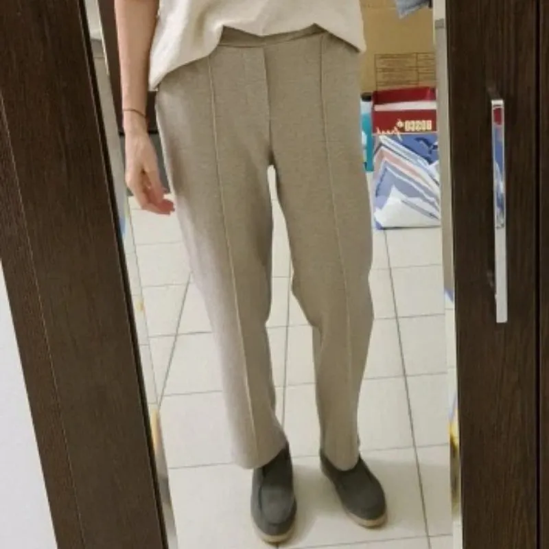 Casual Straight Trousers High-Wasted Loose Pants