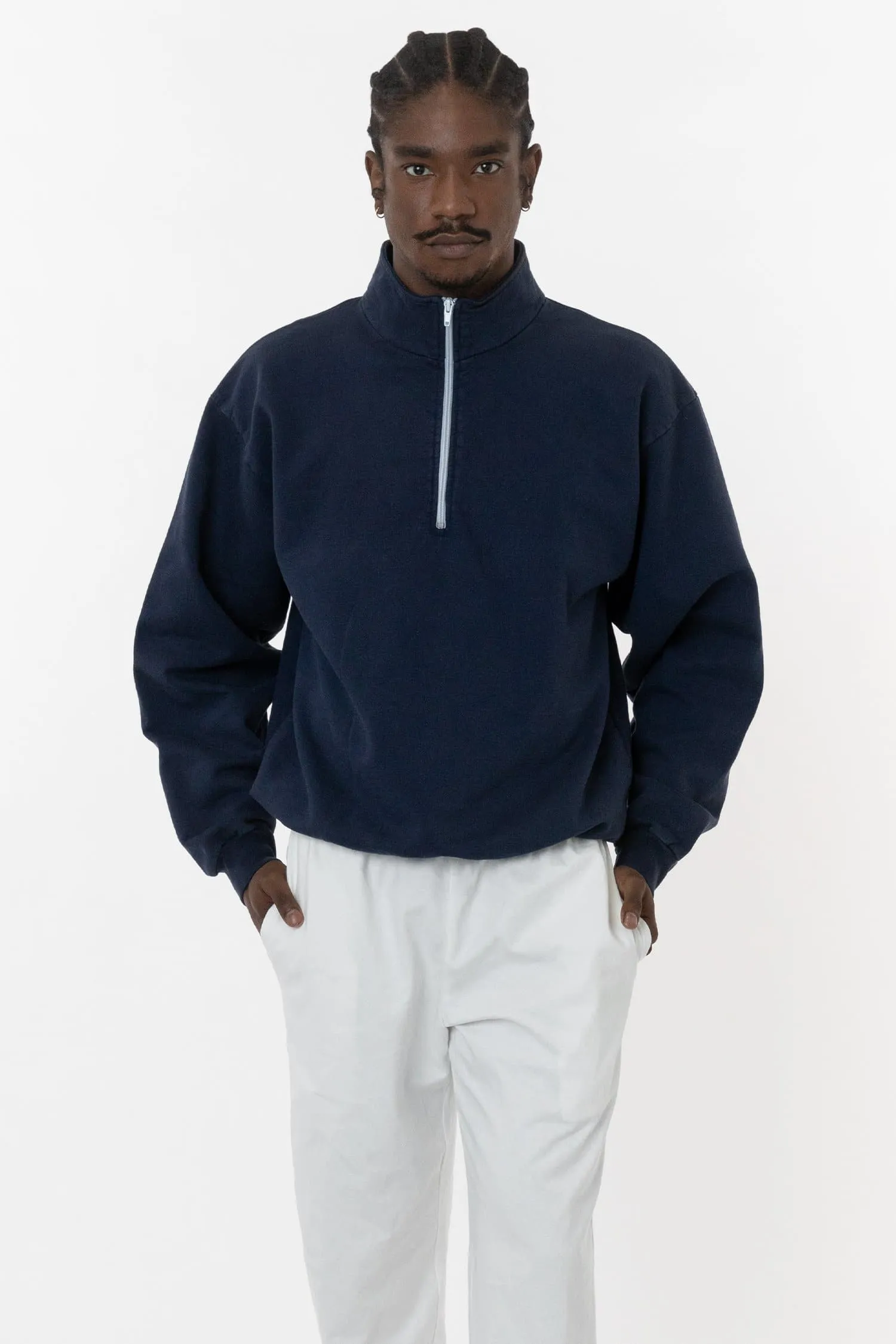 CF408GD - 10 oz. Garment Dye Cotton Fleece Half Zip Pullover