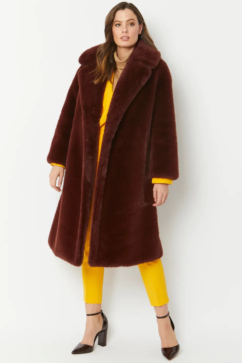 Chocolate Faux Fur Coat