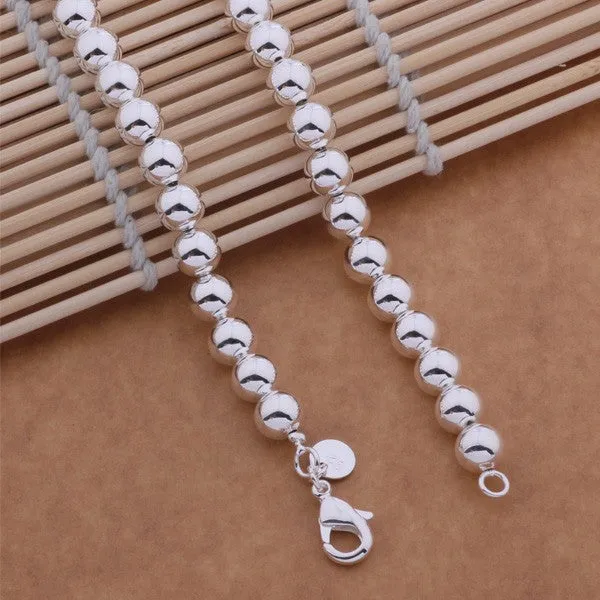 Classic Beads Silver Necklace