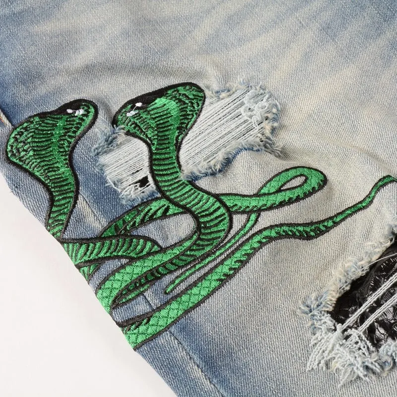 COBRA Snake Denim Jeans