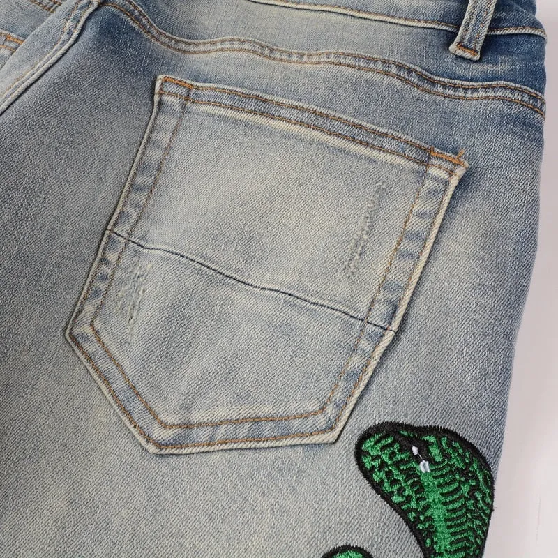 COBRA Snake Denim Jeans