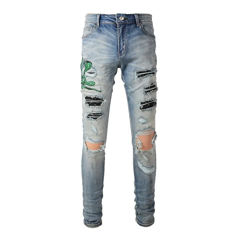 COBRA Snake Denim Jeans