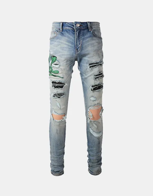 COBRA Snake Denim Jeans