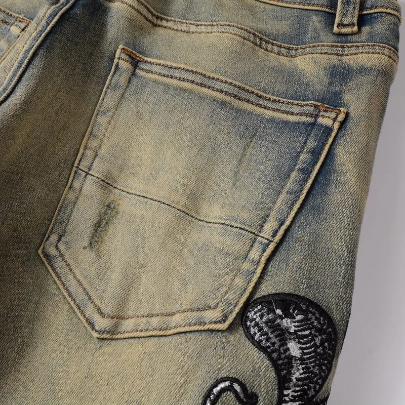 COBRA Snake Denim Jeans