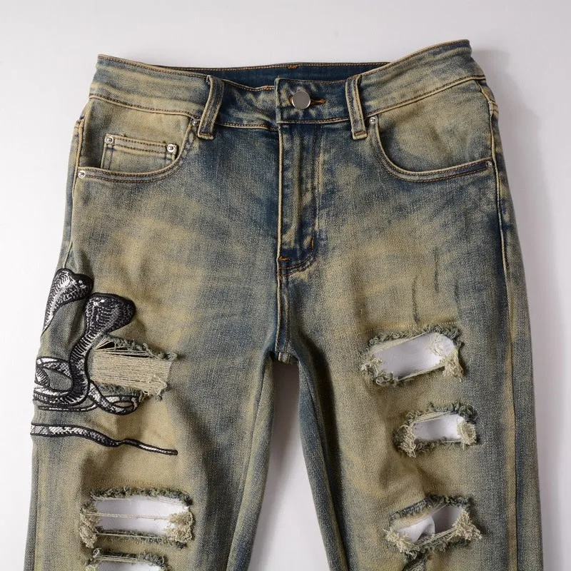 COBRA Snake Denim Jeans