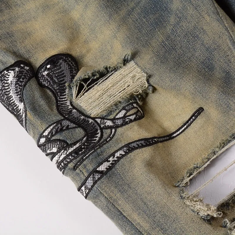 COBRA Snake Denim Jeans