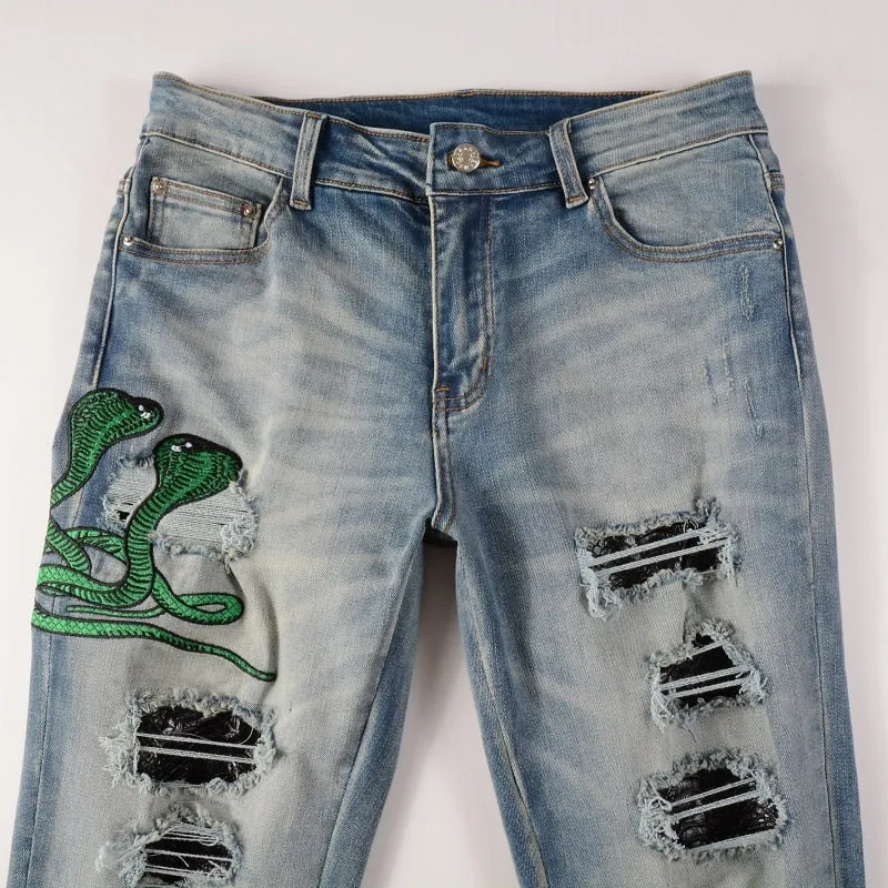 COBRA Snake Denim Jeans