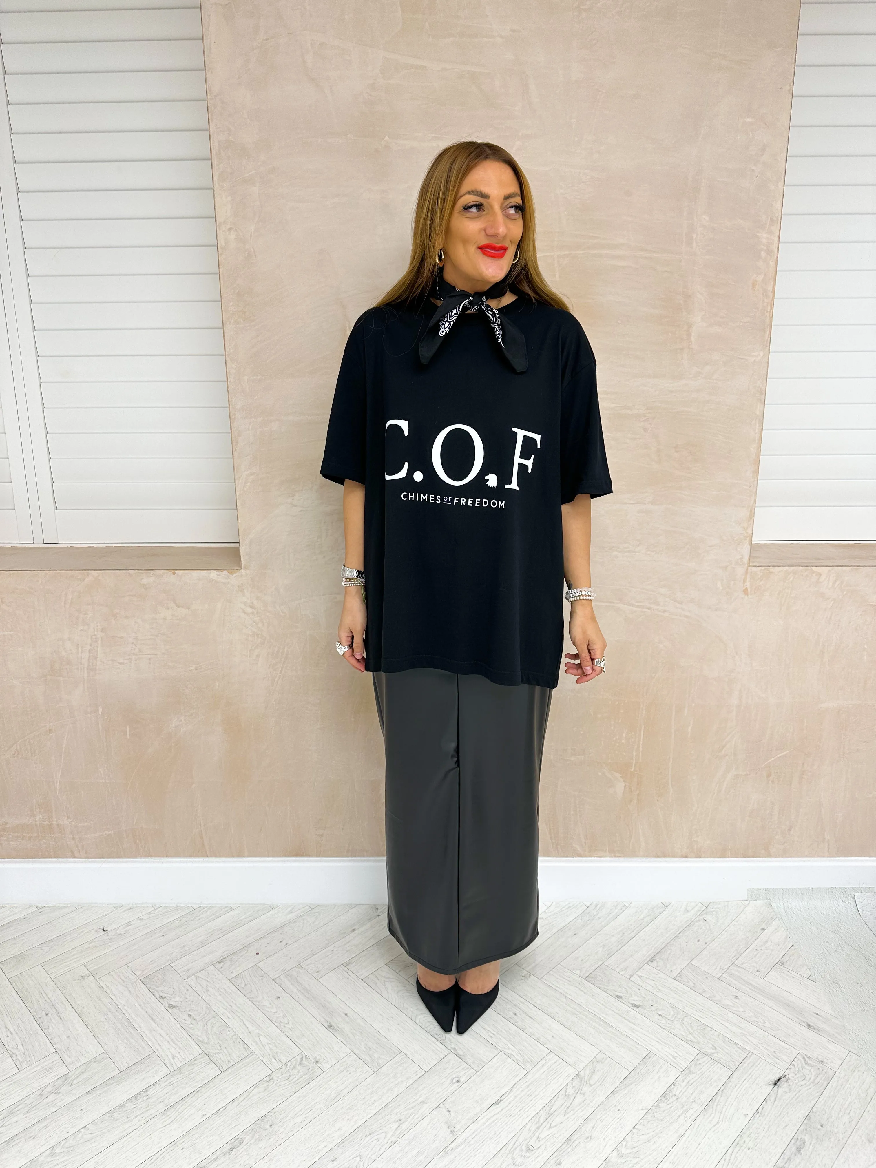 C.O.F Logo T-Shirt In Black