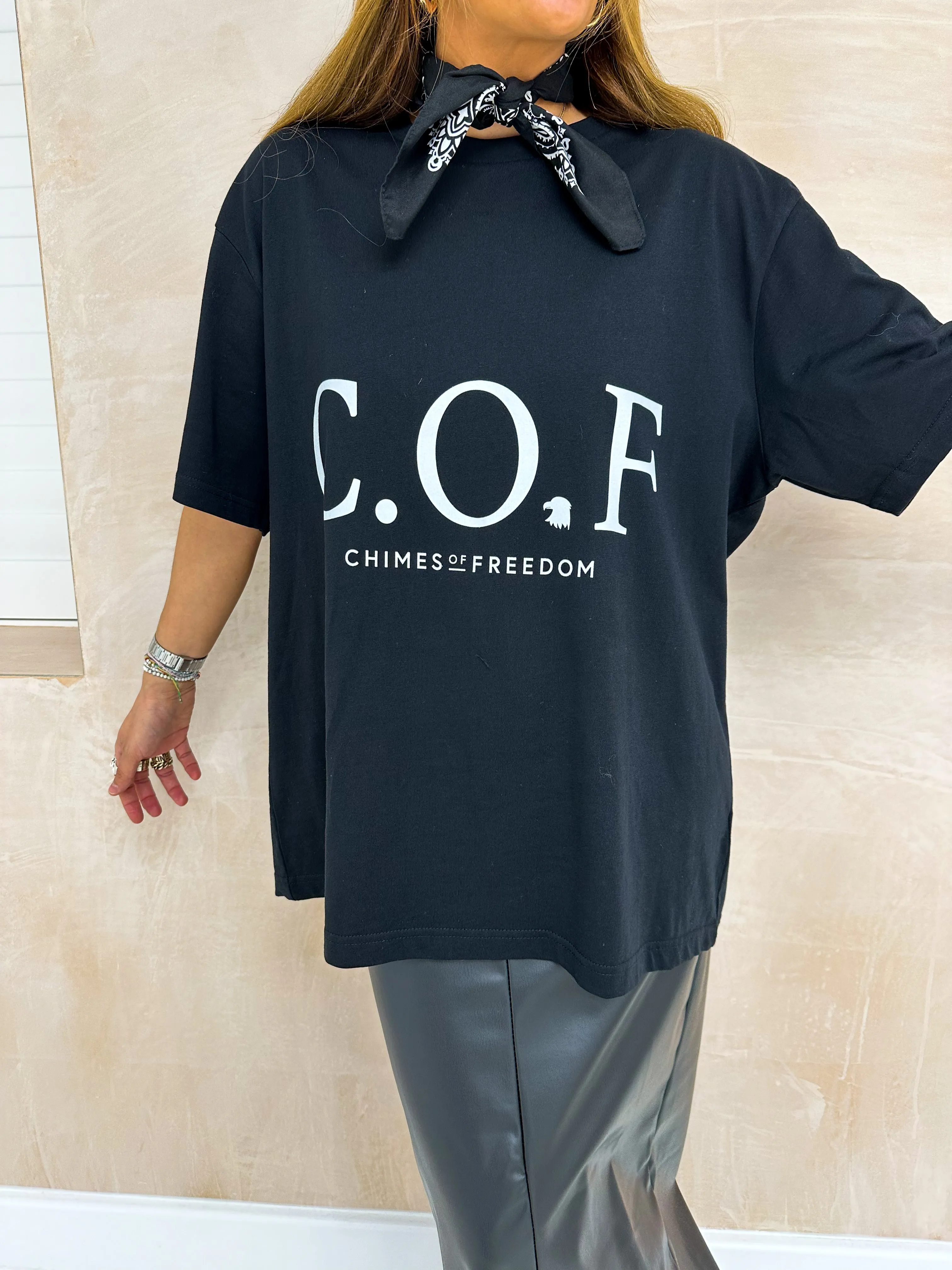 C.O.F Logo T-Shirt In Black