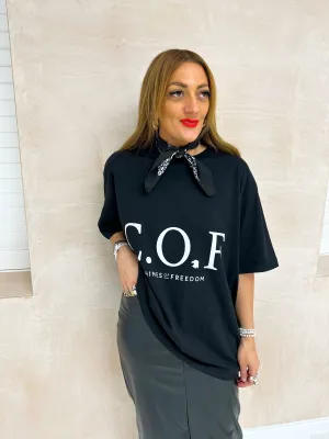 C.O.F Logo T-Shirt In Black