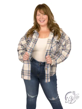 Curvy Plaid Perfection Oversized Shacket