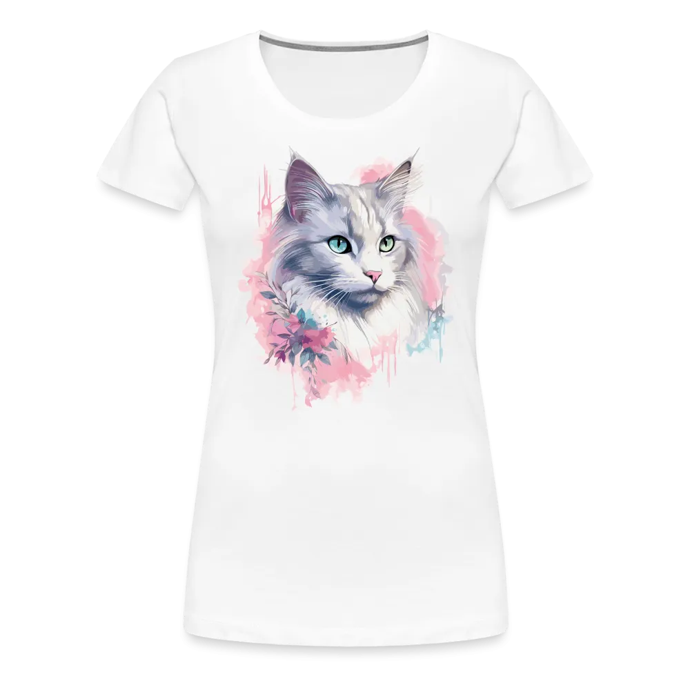 Damen T-Shirt mit Katzenmotiv "Heterochromia Cat"