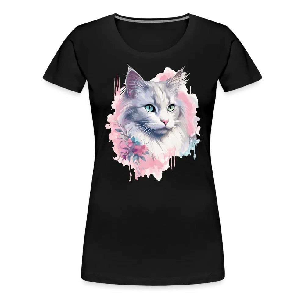 Damen T-Shirt mit Katzenmotiv "Heterochromia Cat"