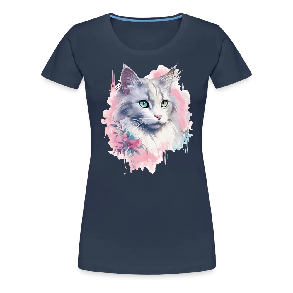 Damen T-Shirt mit Katzenmotiv "Heterochromia Cat"