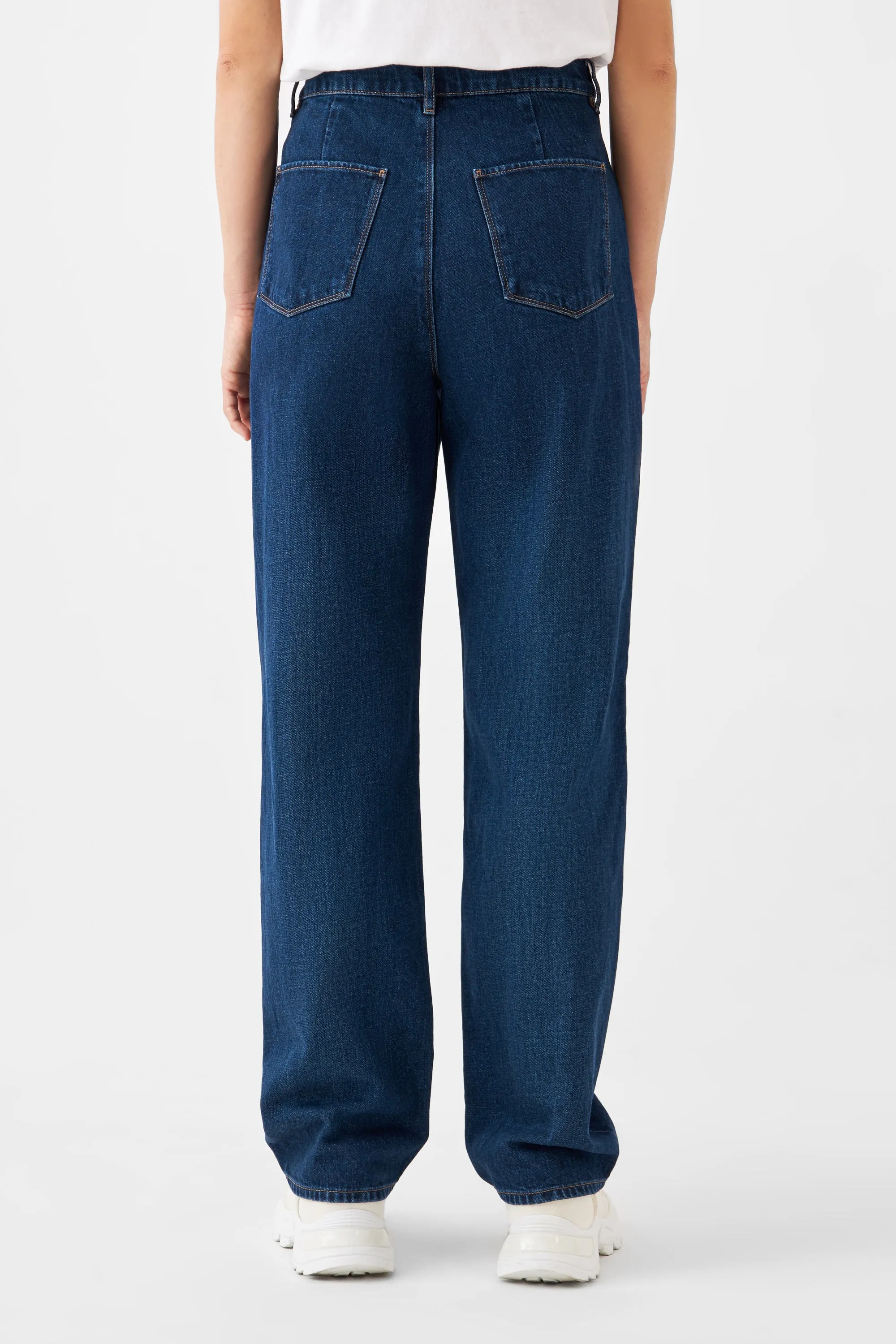 Dawn Wide Minimal Jeans Dark Blue