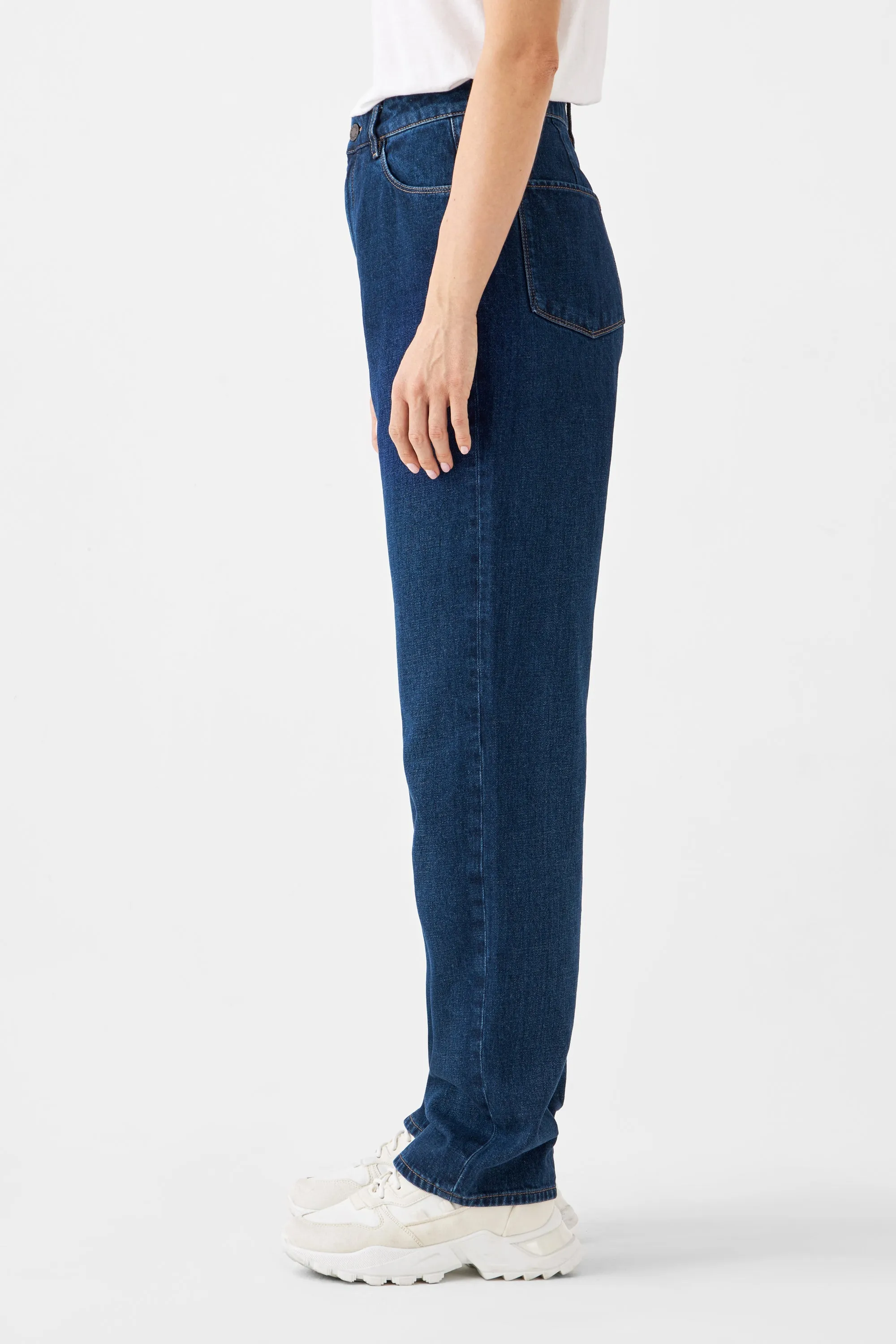 Dawn Wide Minimal Jeans Dark Blue