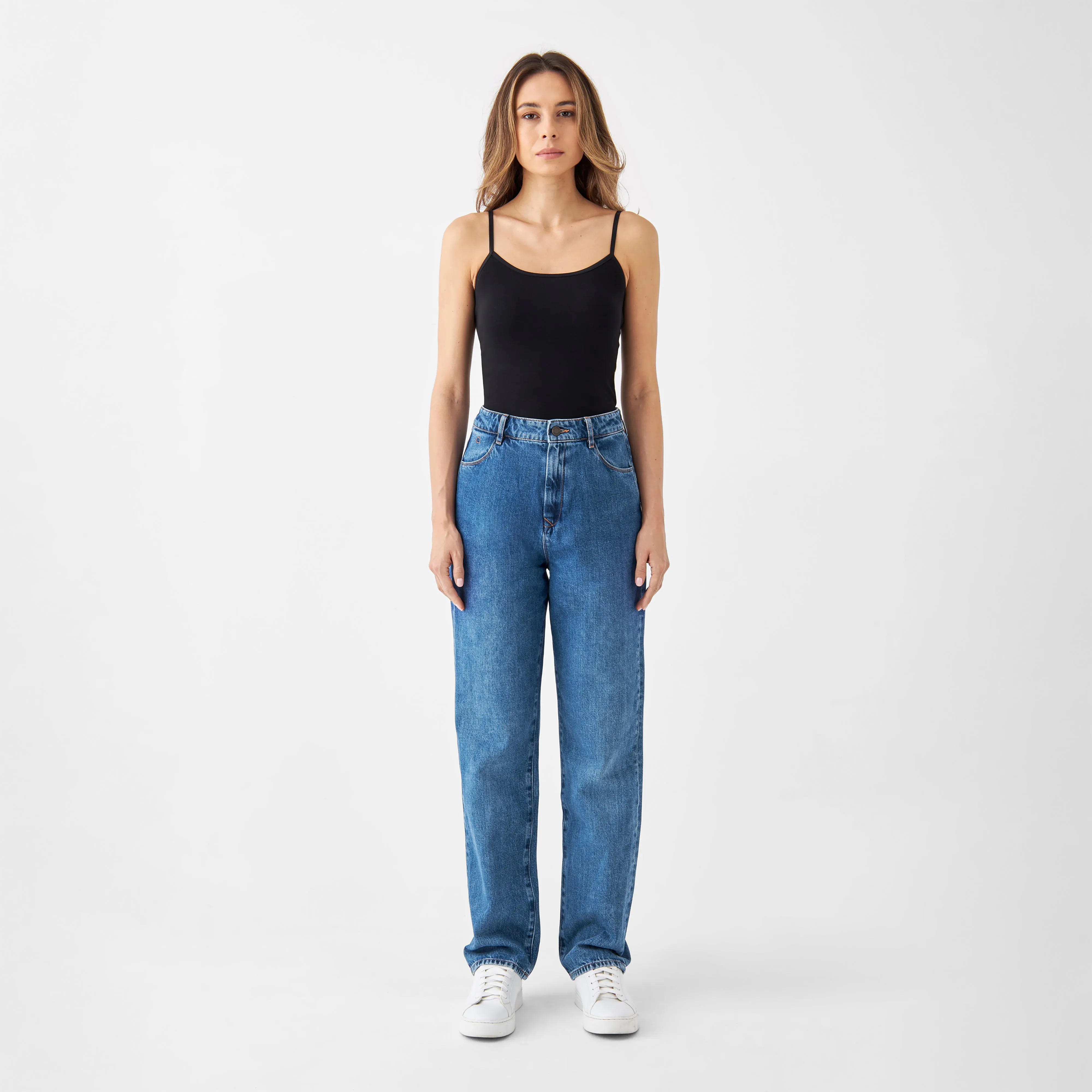 Dawn Wide Minimal Jeans Medium Blue