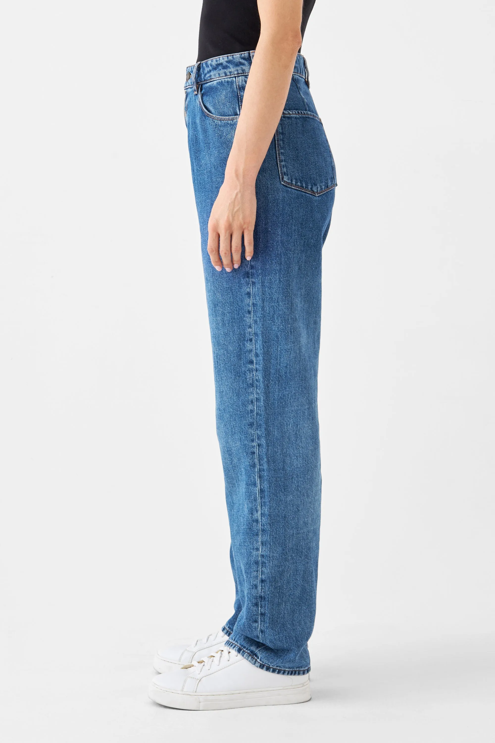 Dawn Wide Minimal Jeans Medium Blue