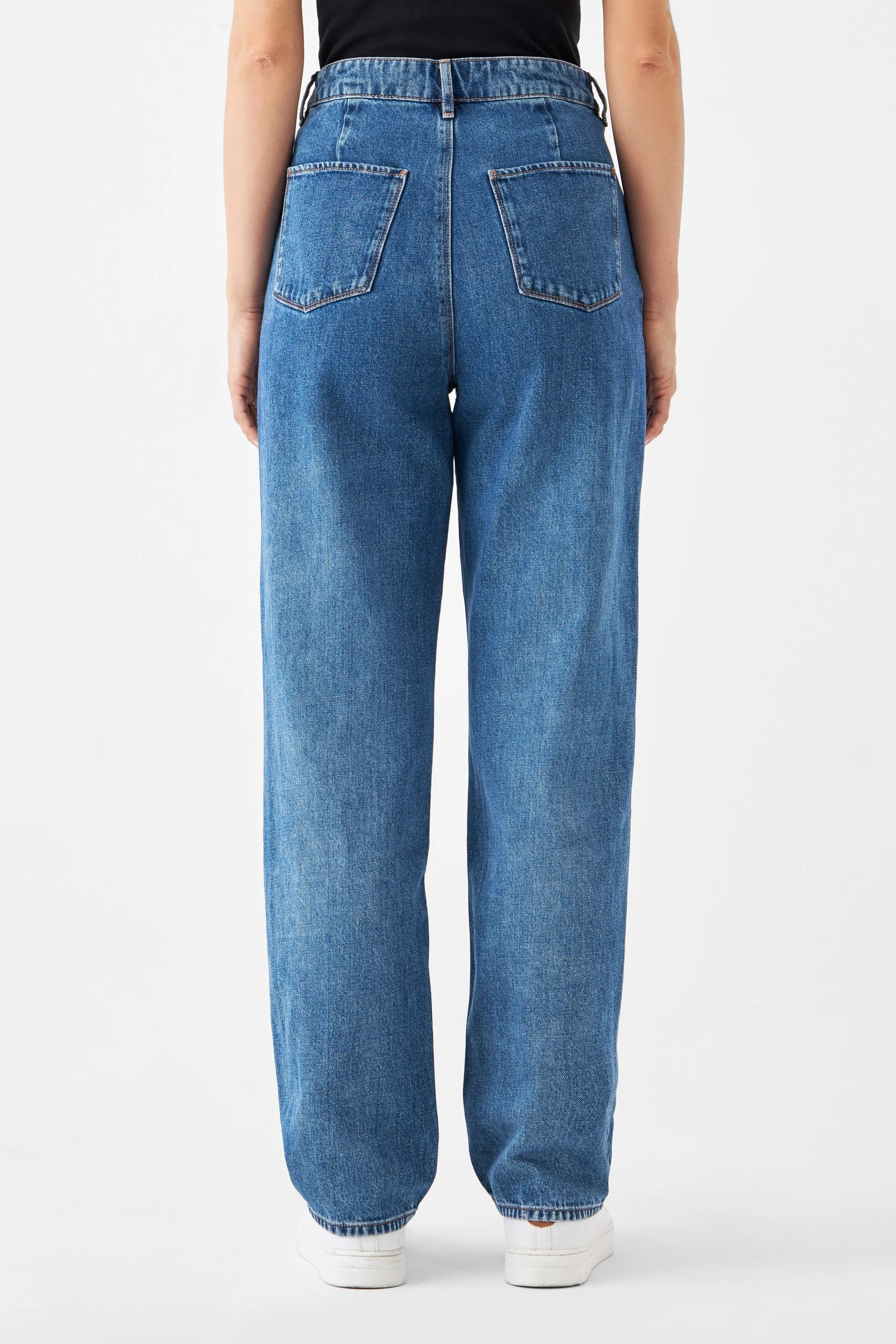 Dawn Wide Minimal Jeans Medium Blue