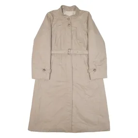 DELMOD Quilted Womens Trench Coat Beige XS