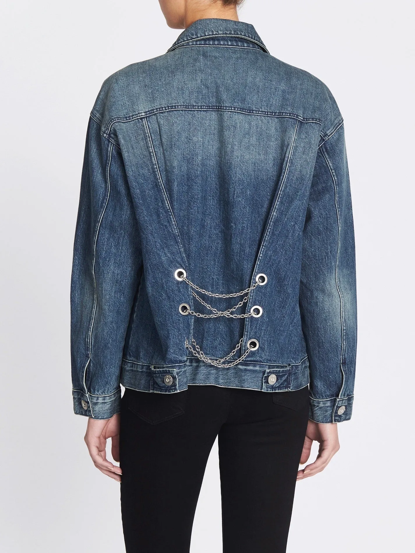 Denim Bijou Chain Jacket