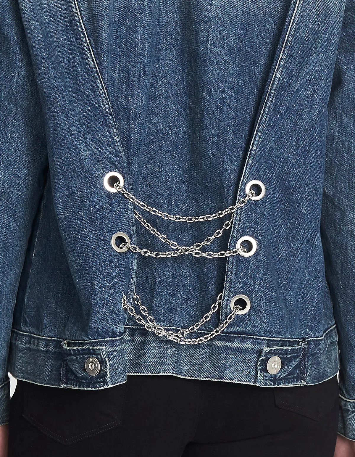 Denim Bijou Chain Jacket