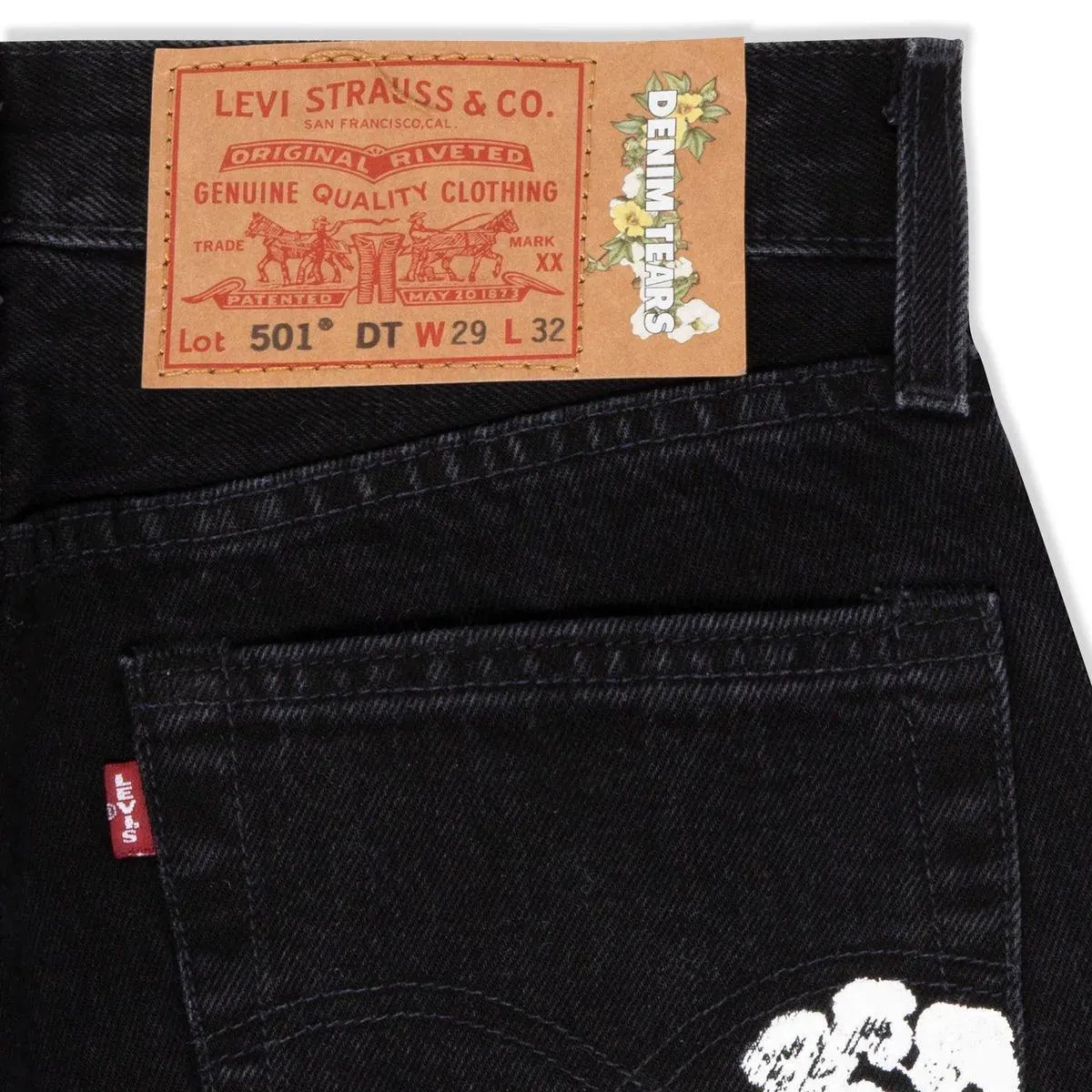 Denim Tears Levi's The Cotton Wreath Jean Black