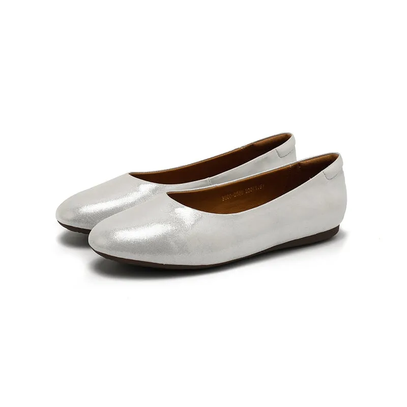 Designer Sheepskin Slip-on For Women Handmade Round Toe Flats in 8 Colors